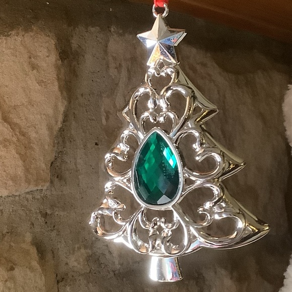 Lenox Bejeweled Silver- Plated Tree Ornament - Picture 3 of 7